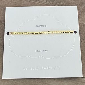 New Estella Bartlett “Dream Big” Gold Nugget Bead Bracelet